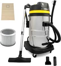 Aspiradora Industrial 1400W 60L con Filtro Doble y Accesorios
